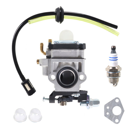 munirater Carburetor Replacement for Earthquake 43cc Engine E43 E43CE E43WC Auger MD43 WE43 WE43E WE43CE Edger Powermate PEA438 PCV43 Tiller Cultivator with Fuel Line