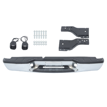 Chrome Steel Rear Step Bumper Assembly for Chevrolet S10 & GMC Sonoma 1998-2004