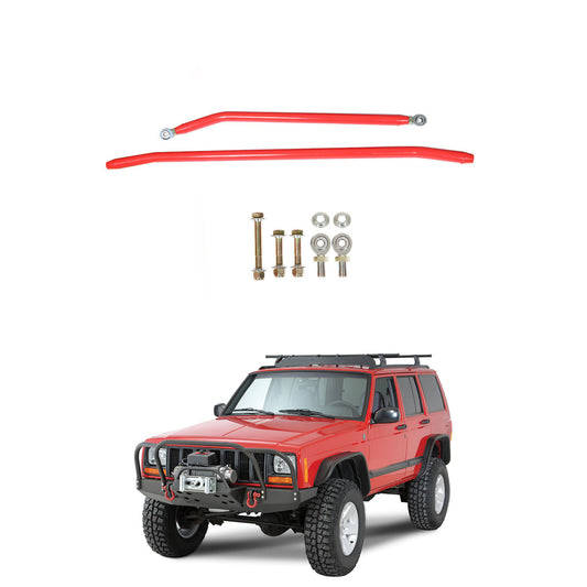 munirater Red Crossover Steering Kits J0048827 Replacement for Cherokee XJ 1984-2001