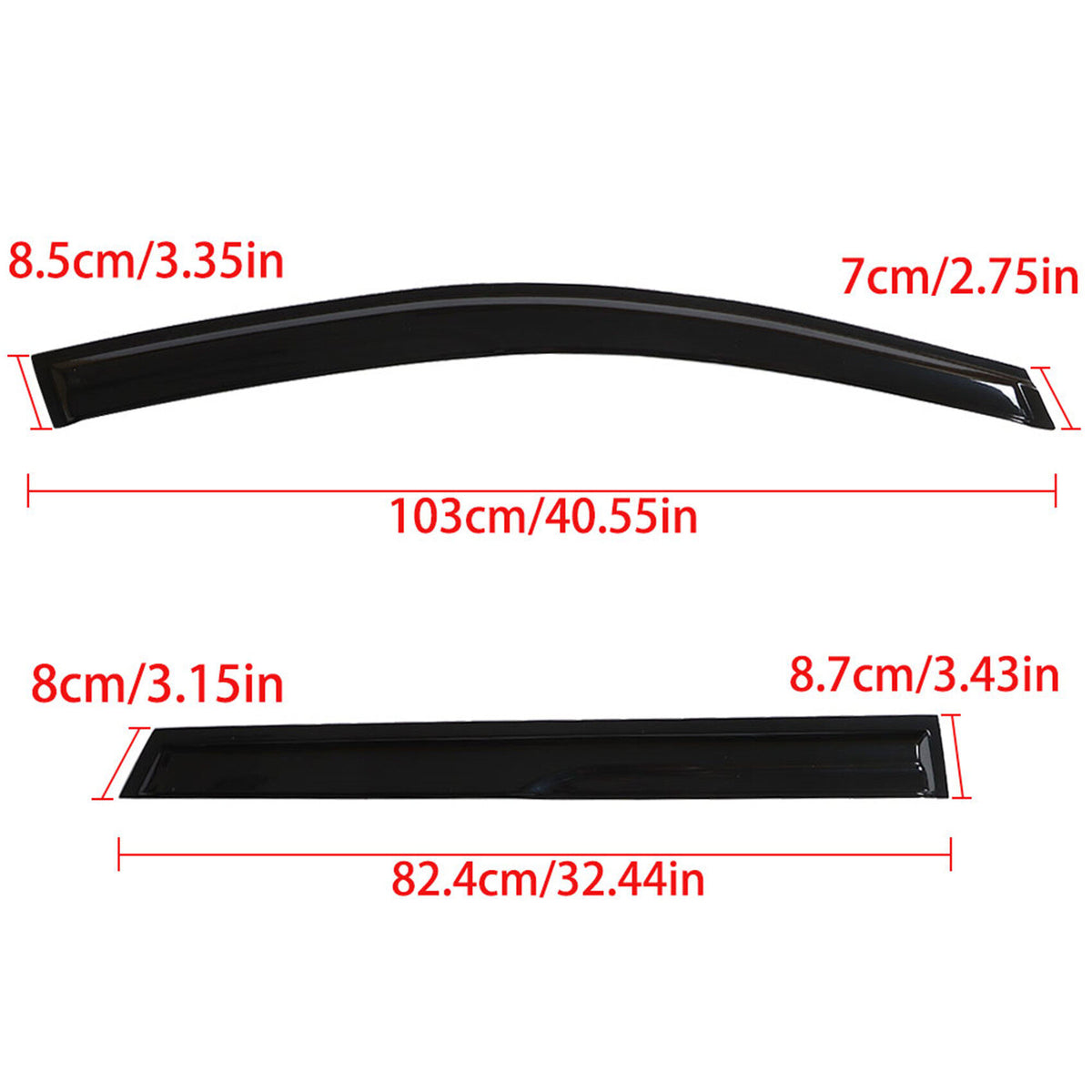 munirater Side Window Visors Rain Guard Wind Vent Shade Deflector Replacement for 2008-2017 Journey