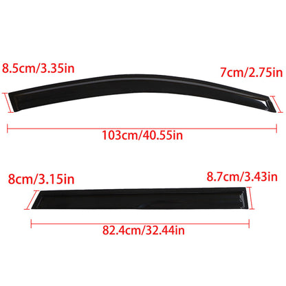 munirater Side Window Visors Rain Guard Wind Vent Shade Deflector Replacement for 2008-2017 Journey