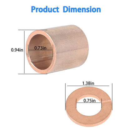 munirater Spindle Bronze Bushing kit Replacement for Club Car DS 1998 - Up Models