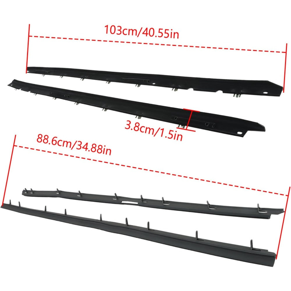 Window Weatherstrip Molding Kit for 1990-1996 Chevrolet Corvette, 4-Piece