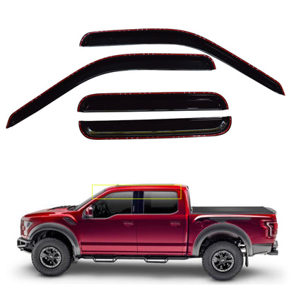 munirater Side Window Vent Visor Rain Guard Deflector Replacement for 1999-2016 F250/350/450