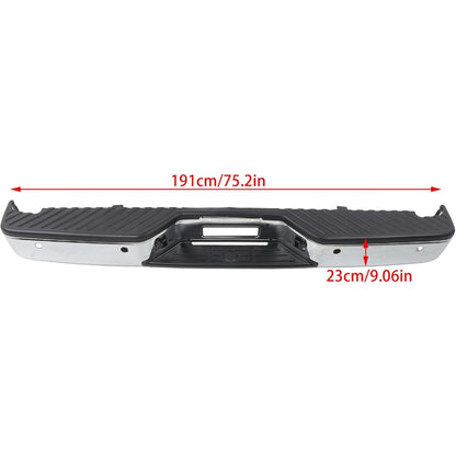 Chrome Steel Rear Step Bumper for Nissan Titan 2004-2015, without Big Tow Package, NI1103111