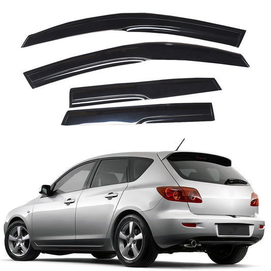 munirater Side Window Visor Vent Rain Guard Deflector Replacement for 2004-2009 Mazda 3 Hatchback