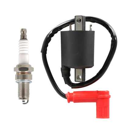 munirater Golf Cart Ignition Coil and Spark Plug Replacement for Gas G2 1985-1991 G5 1990-1995 J38-82310-20-00 JF2-82310-00-00 99999-02368-00