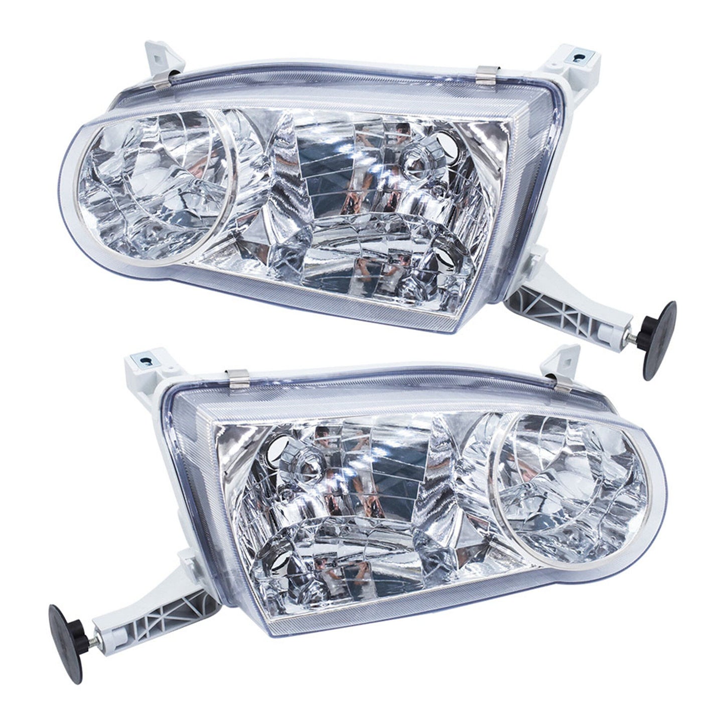 munirater Headlight For 2001 2002 Toyota Corolla Chrome w/Corner Signal Lamp LH+RH