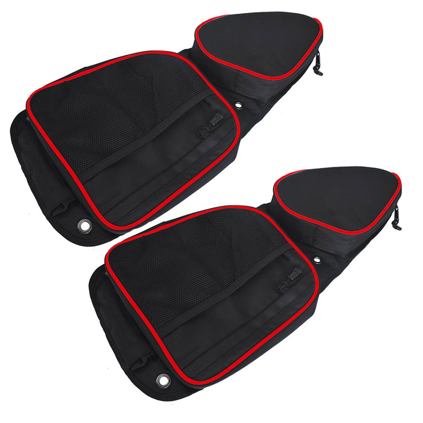 munirater Storage Door Bags Passenger and Driver Side Replacement for 2014-2018 Polaris RZR XP 1000 2016-2019 Yamaha YXZ 1000R (Red)