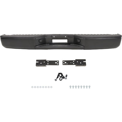 Black Steel Rear Step Bumper for Nissan Titan 2004-2015, NI1103117