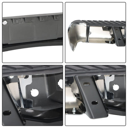 munirater Chrome Rear Step Steel Bumper Assembly W/Sensor Hole Replacement for 2009-2014 F150