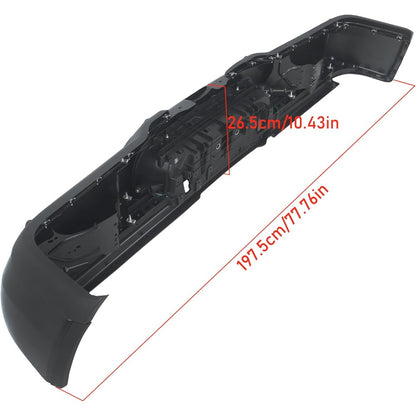 Black Rear Step Bumper for Ram 2500 2019-2024, with Sensor Holes, without Light Openings, CH1103178