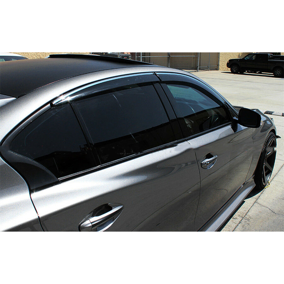 munirater Side Window Visor Vent Rain Guard Replacement for 2014-2021 Q50