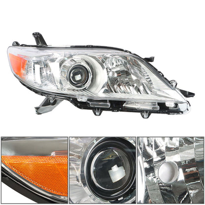 munirater Chrome Housing Halogen Headlight Assembly Replacement for 2011-2020 Sienna Passenger Side Only