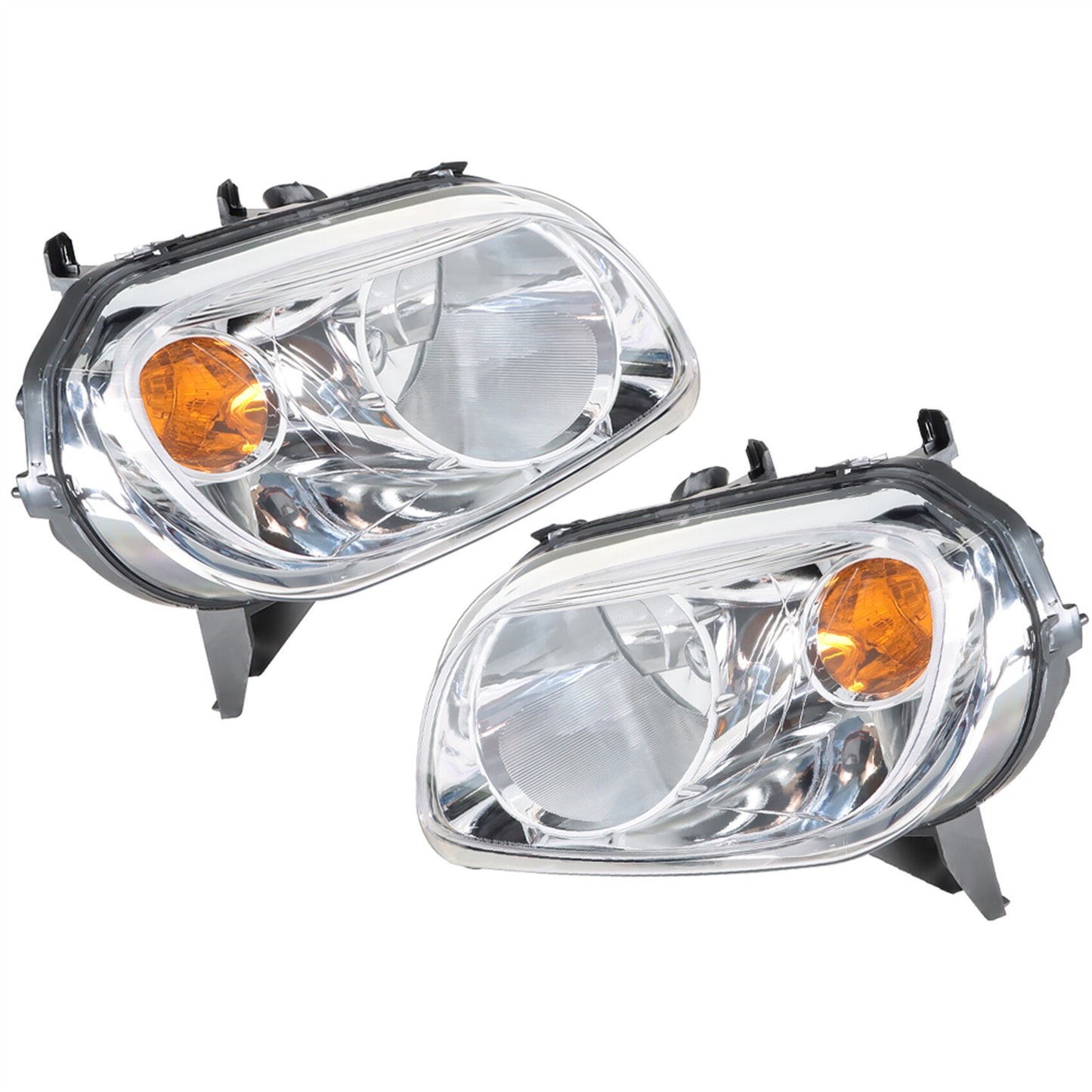 munirater Right+Left Side Headlights Pair For 2006-2011 Chevy HHR Halogen Chrome