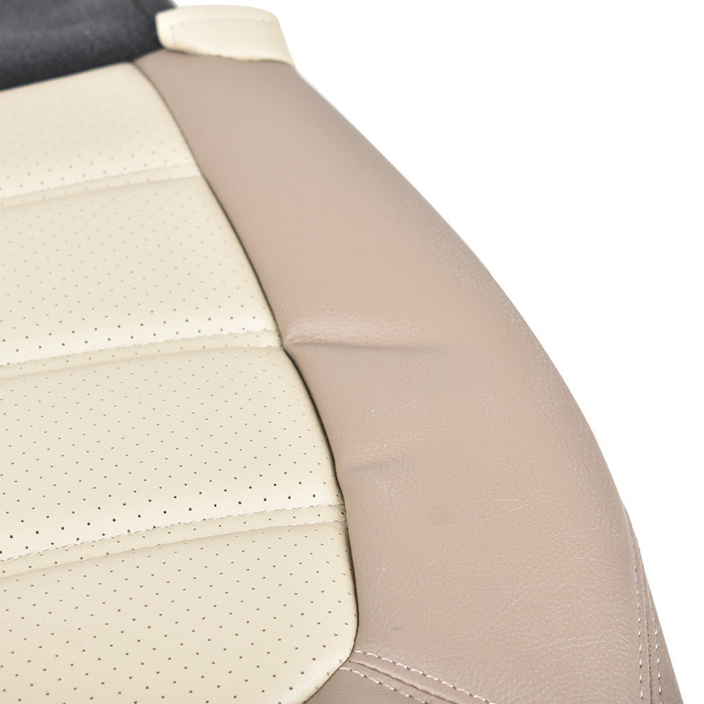 munirater 2 Tone Tan Driver Side Leather Seat Cover Replacement for 2002 2003 2004 2005 2006 Explorer Eddie Bauer