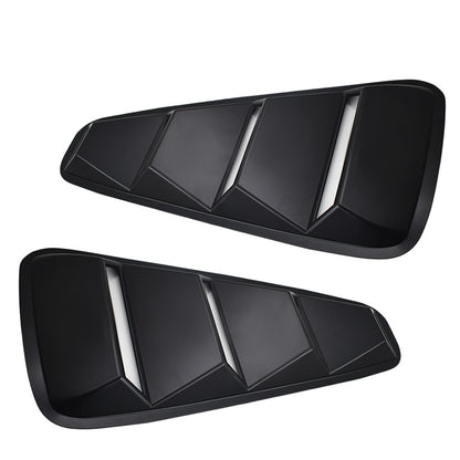 munirater Black Side Window Louvers Scoop Cover Vent Replacement for 2005-2014 Mustang