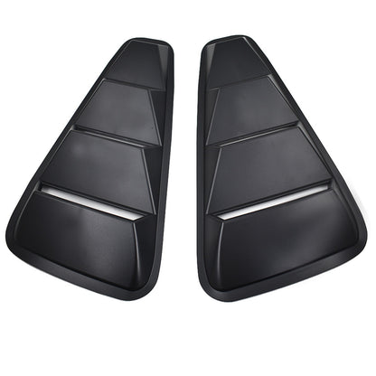 munirater Black Side Window Louvers Scoop Cover Vent Replacement for 2005-2014 Mustang