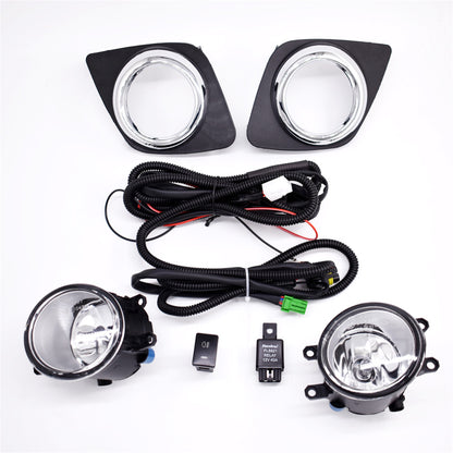 munirater Fog Lights Driving Lamps+Switch+H11 Bulbs Replacement for 2009-2012 Toyota RAV4 Clear Bumper Fog Light Assembly