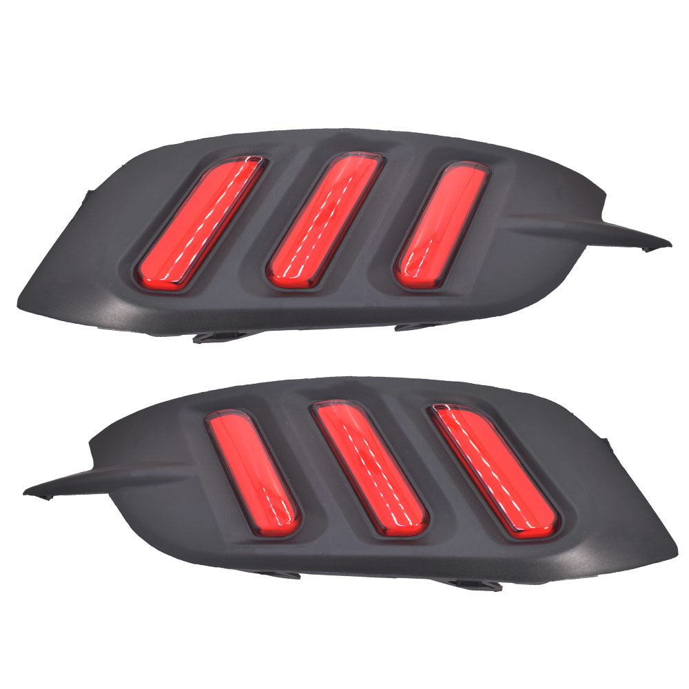 munirater Red LED Rear Bumper Tail Brake Light Lamp LED Bumper Reflector Lamps Replacement for 2016-2020 Honda Civic Sedan, Function as Tail, Brake & Rear Fog Lights