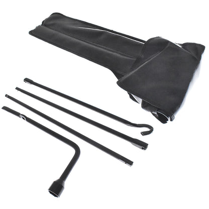 munirater Wrench Tire Tool Kit Bag Replacement for 2005-2013 Toyota Tacoma Spare Tire Lug Wrench Extension Iron Tire Jack steel Black