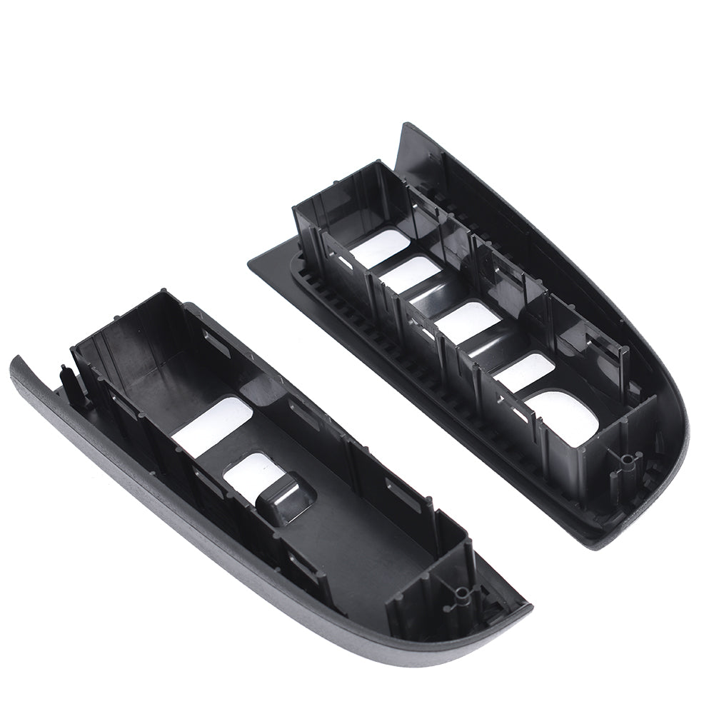 munirater Front Dark Gray Window Switch Trim Bezel Set Replacement for 2003-2007 Silverado Sierra 89045128 89045121