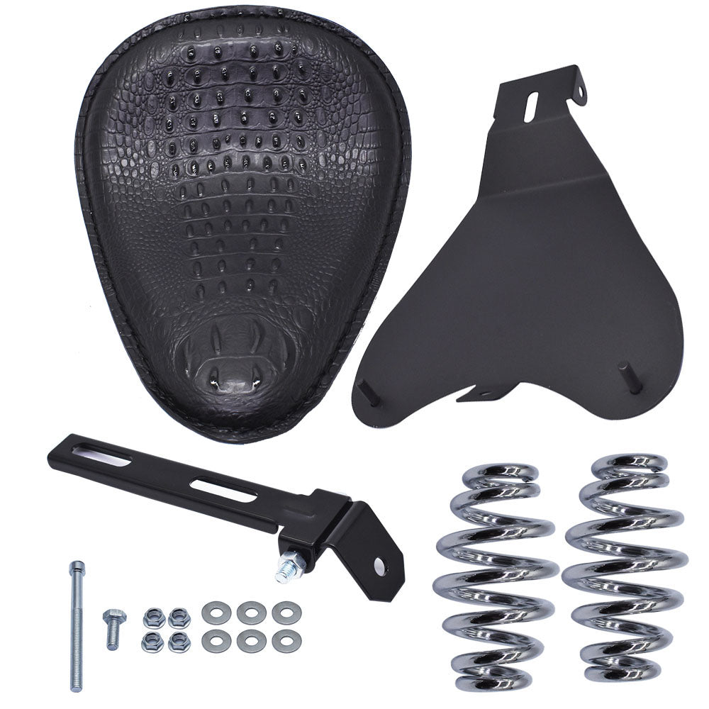 munirater Motocycle Black Spring Seat with Seat Base Replacement for Honda Shadow Spirit ACE VT 1100 750