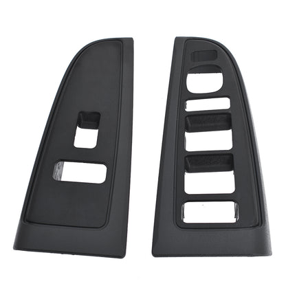 munirater Front Dark Gray Window Switch Trim Bezel Set Replacement for 2003-2007 Silverado Sierra 89045128 89045121