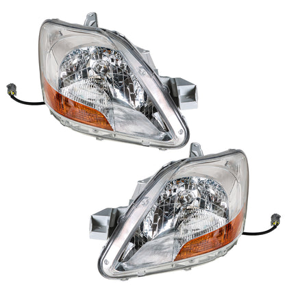 munirater Headlight For 2007-2011 Toyota Yaris Sedan Halogen Clear Lens Left and Right 2Pc