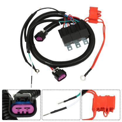 munirater Dual Electric Fan Wiring Harness 7L5533A226T Replacement for 1999-2006 ECU Control