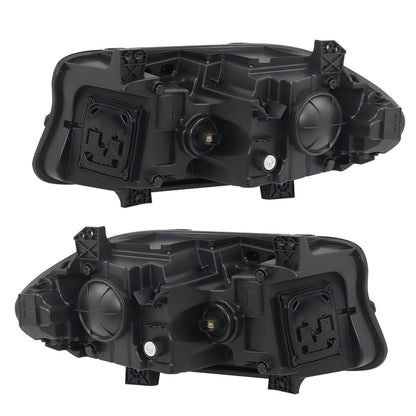 munirater Headlight For 15-20 Dodge Charger Halogen w/ LED DRL Black Housing RH+LH
