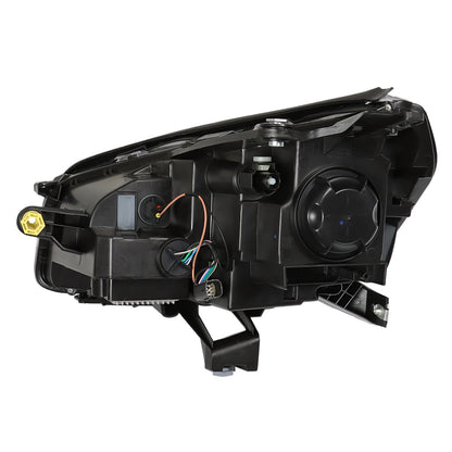 munirater Headlight For 2013-16 GMC Acadia w/ LED Tube Projector Halogen Black Right Side