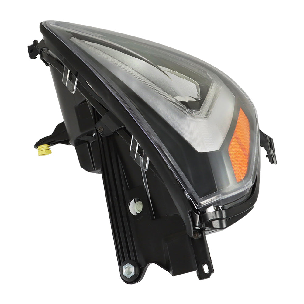 munirater Headlight For 2013-16 GMC Acadia w/ LED Tube Projector Halogen Black Right Side