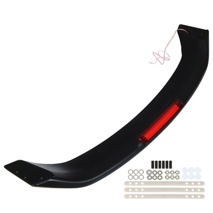 munirater Rear Trunk Spoiler Wing Lip SI Style Black with Brake Light Replacement for 2012-2015 Honda Civic 4 Door