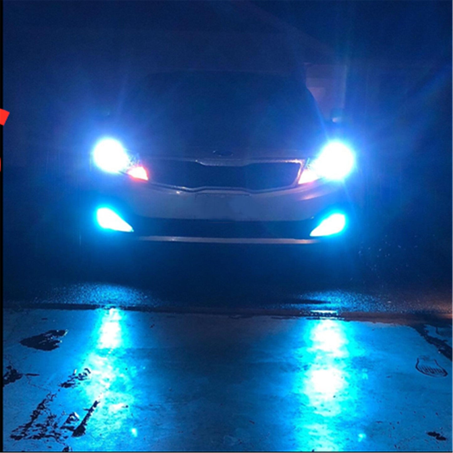 munirater 4Pcs LED fog light High & Low Beam Daytime Running Lights Bulbs 35W 8000K Ice Blue