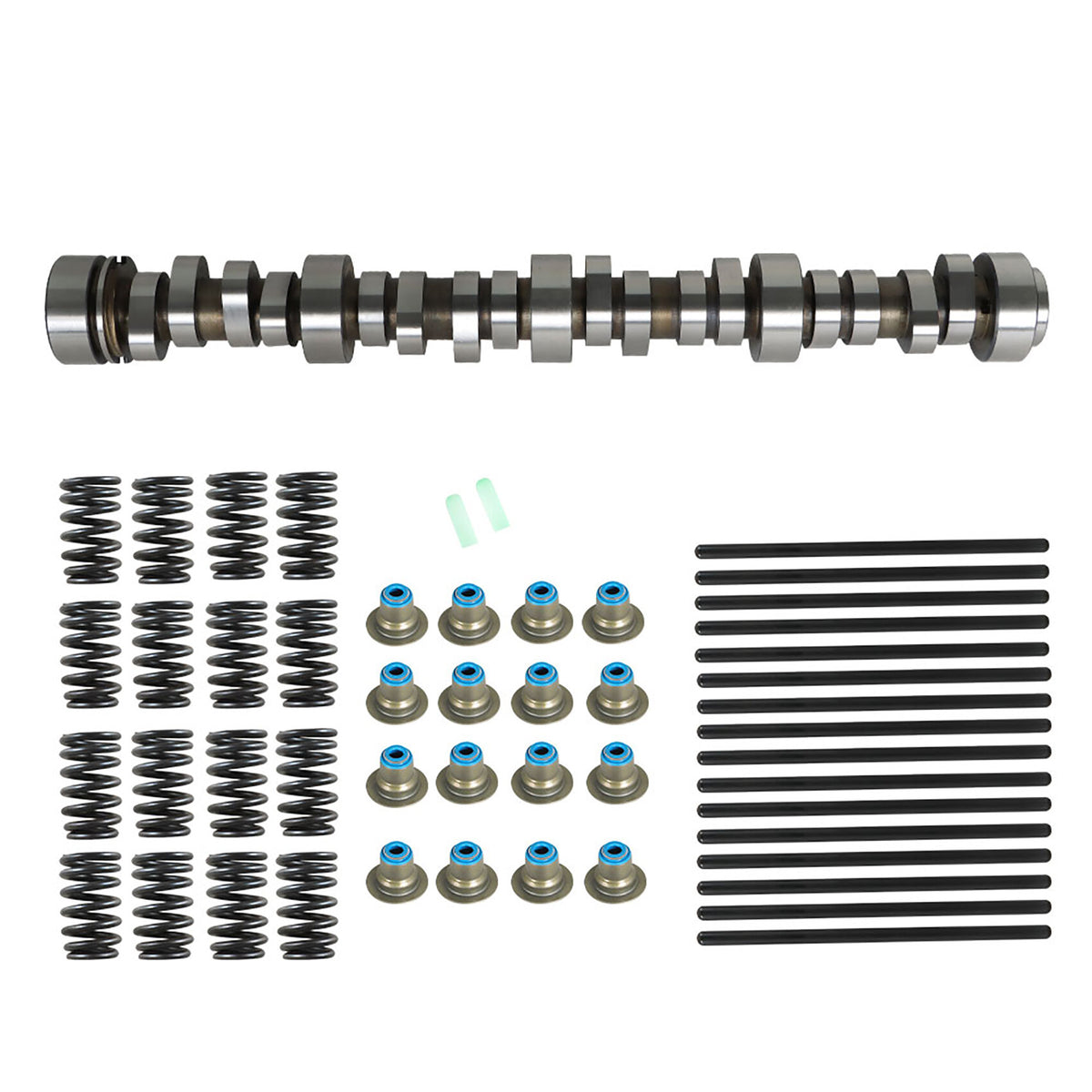 munirater Stage 4 LS Truck Camshaft Kit & Chromoly Pushrods Replacement for Silverado Sierra 4.8 5.3 6.0