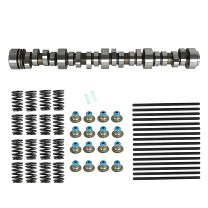 munirater Stage 4 LS Truck Camshaft Kit & Chromoly Pushrods Replacement for Silverado Sierra 4.8 5.3 6.0