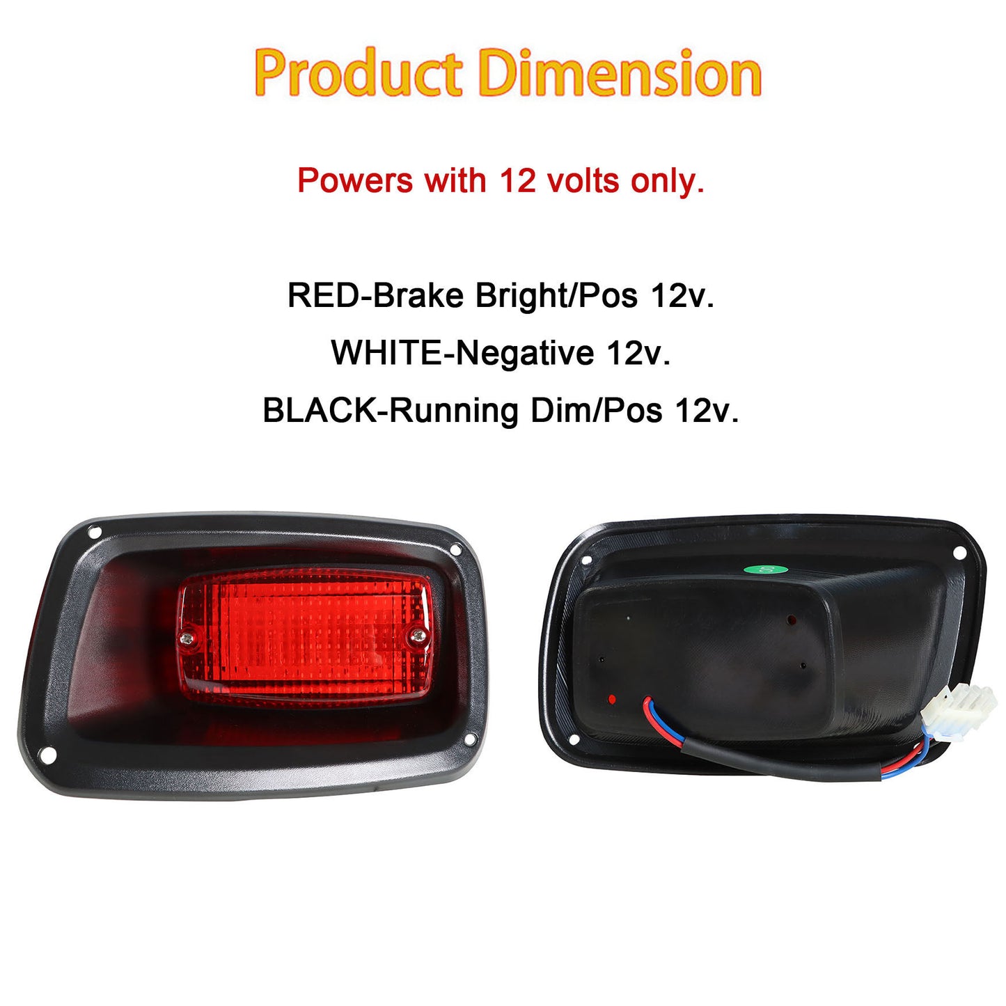 munirater 2 - Pack 12 Volt Golf Cart LED Rear Taillights Replacement for EZGO TXT ST Golf Cart 1995-2013