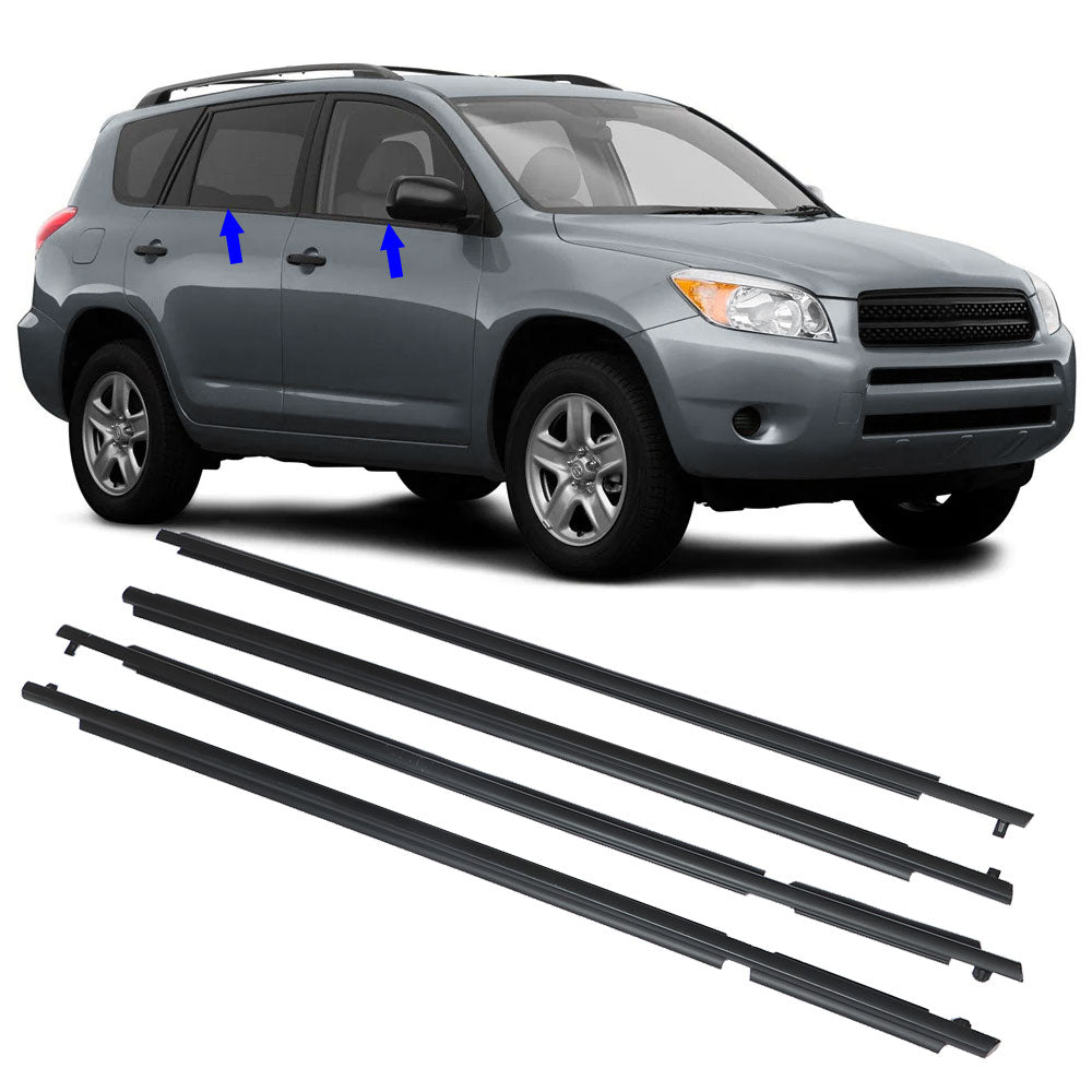 Rubber Window Weatherstrip Kit for 2006-2008 Toyota RAV4, 4-Piece