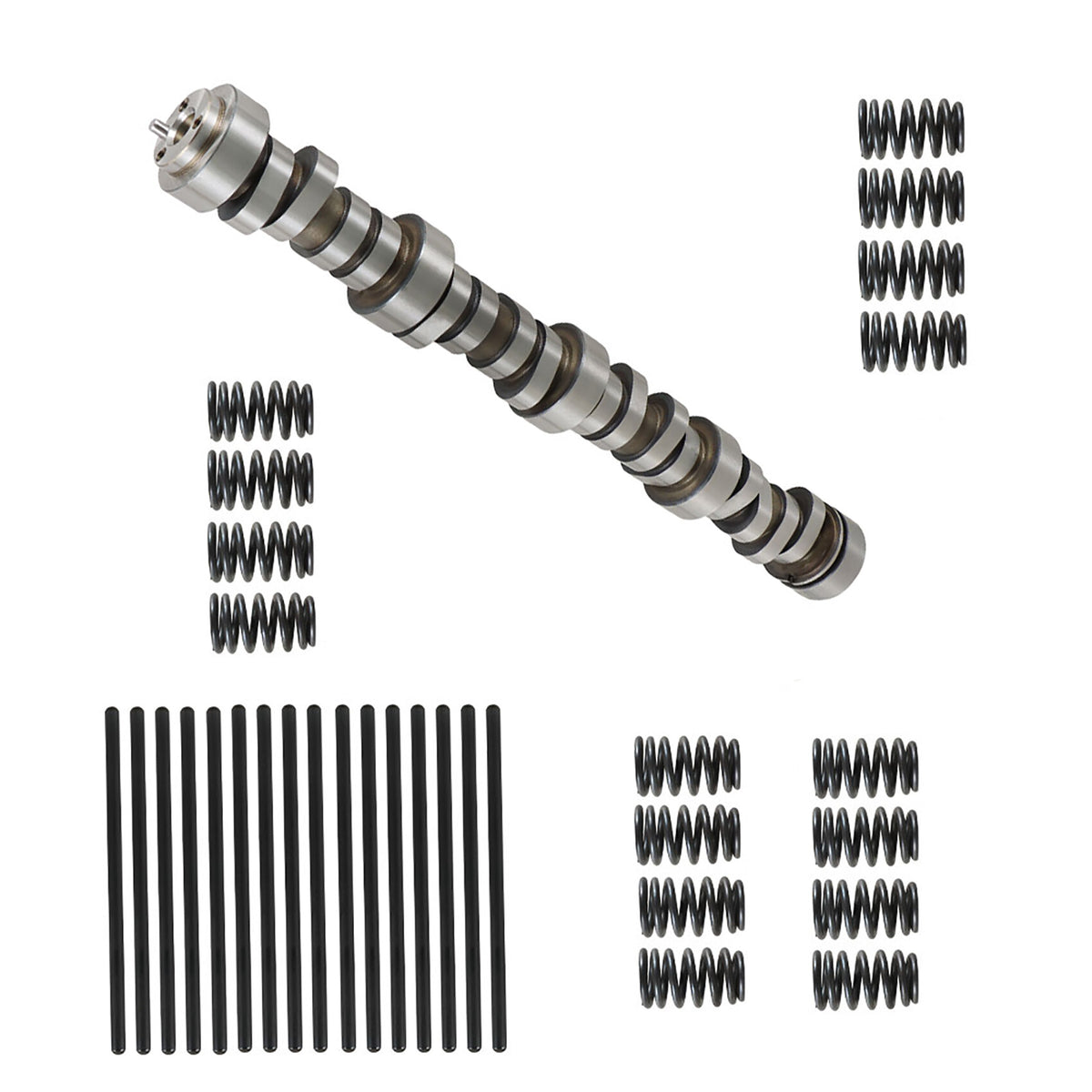 munirater Stage 4 LS Truck Camshaft Kit & Chromoly Pushrods Replacement for Silverado Sierra 4.8 5.3 6.0