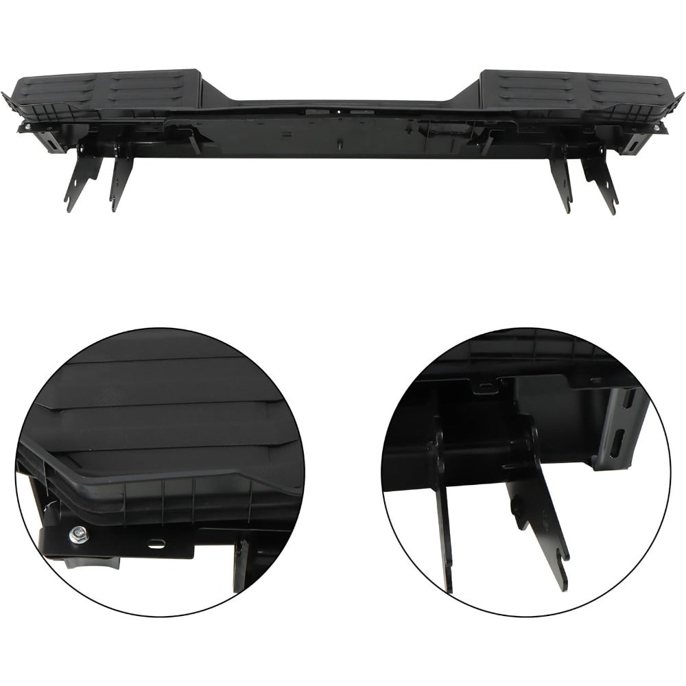 Black Rear Step Bumper for Toyota Tundra 2022-2024, with Sensor Holes, without Tow Hitch, TO1103140