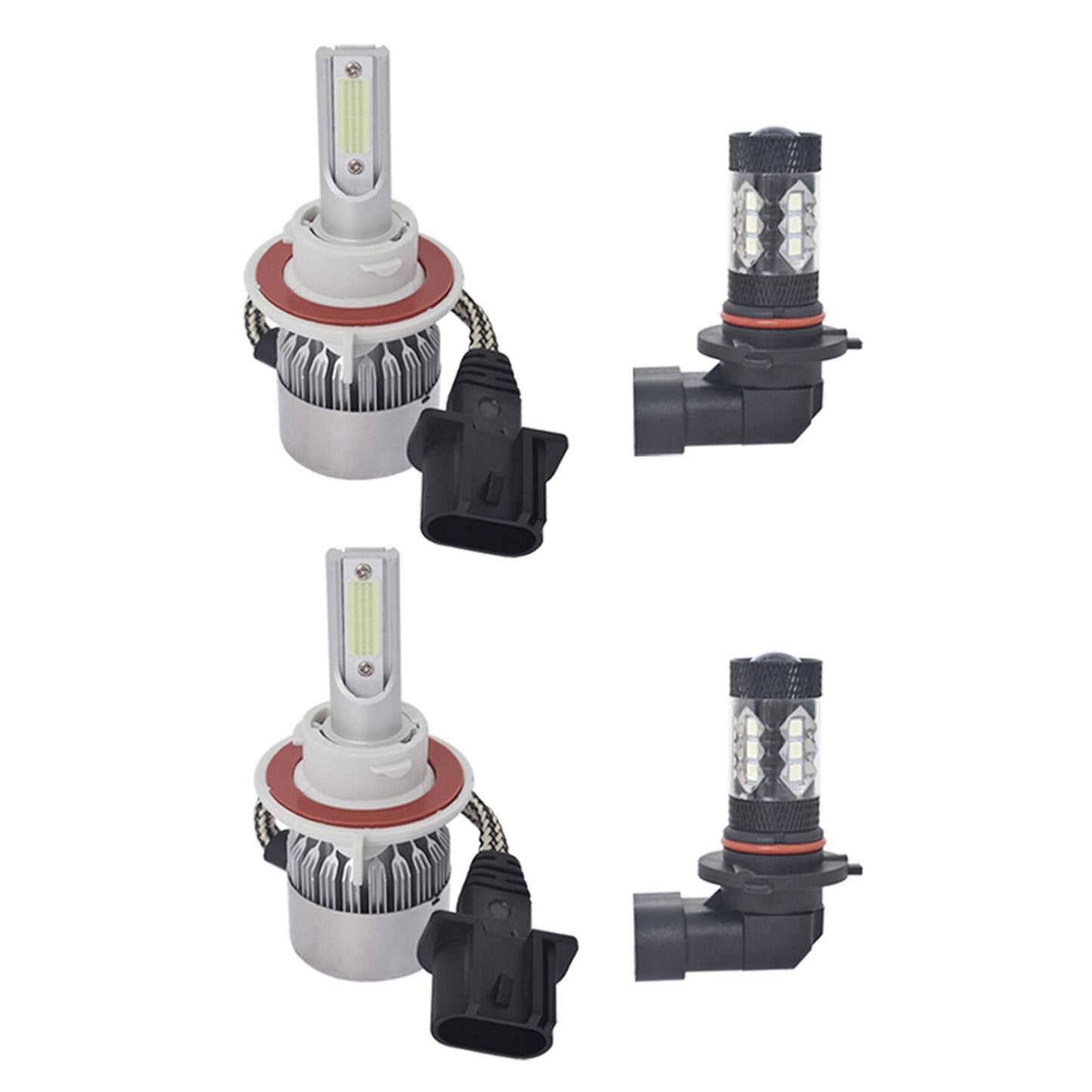 munirater 4Pcs LED Headlight Hi/Lo Fog Light Bulbs Combination Replacement for 2004-2014 F-150 8000K