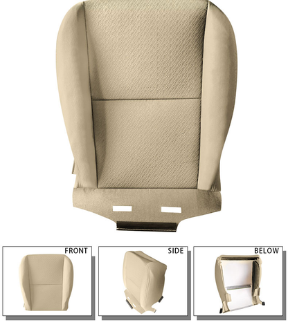 munirater Driver Bottom Cloth Beige Seat Cover Replacement for 2007-2014 Silverado 1500 2500HD 3500HD