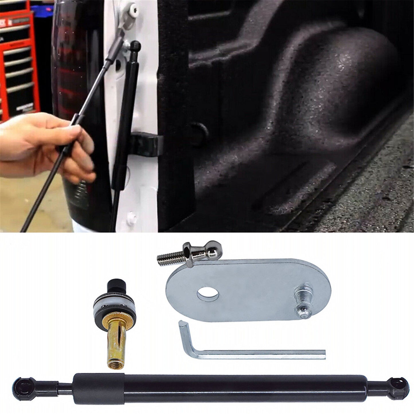 munirater Tailgate Assist Struts Lift Support Shock Strut Replacement for 09-18 Ram 1500 2500 3500 DZ43301