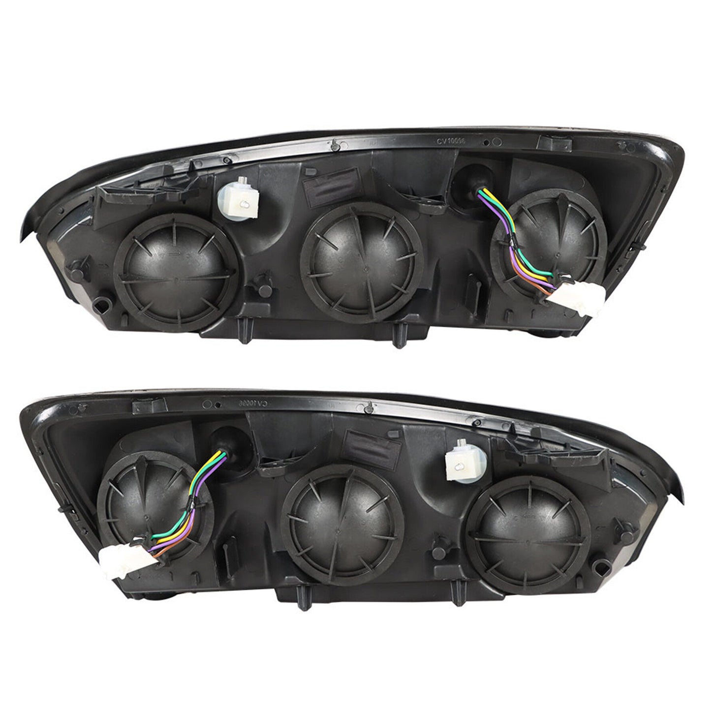 munirater Headlight Assembly Driver & Passenger Side Black Headlamps Replacement for 2004-2007 Malibu, 2008 Malibu Classic Model GM2502235 GM2503235