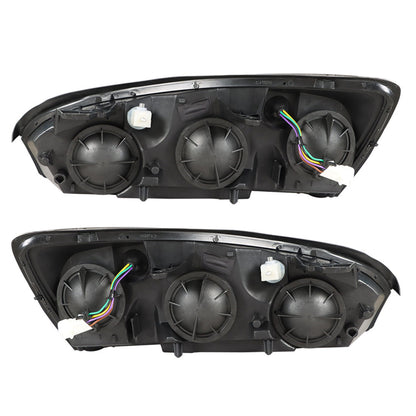 munirater Headlight Assembly Driver & Passenger Side Black Headlamps Replacement for 2004-2007 Malibu, 2008 Malibu Classic Model GM2502235 GM2503235