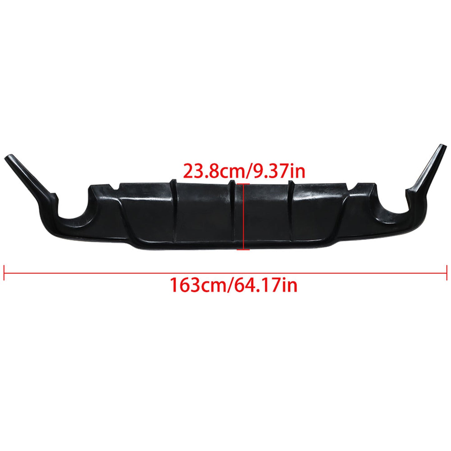 munirater Rear Lower Bumper Lip Diffuser Body Kit Black Replacement for 2006 2007 2008 2009 2010 2011 2012 2013 Lexus IS250 IS350 Sedan 4-Door