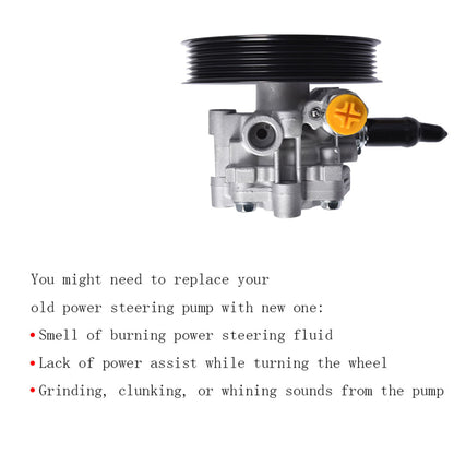 munirater Power Steering Pump with Pulley Replacement for 2011-2014 200, 2007-2010 Cirrus, 2007-2010 Sebring, 2008-2014 Avenger, 2009-2015 Journey