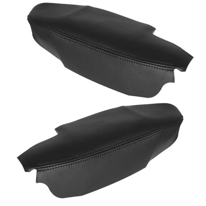 munirater 2Pcs Door Panel Armrest Cover Handrail Leather Black Replacement for 2009-2014 TSX