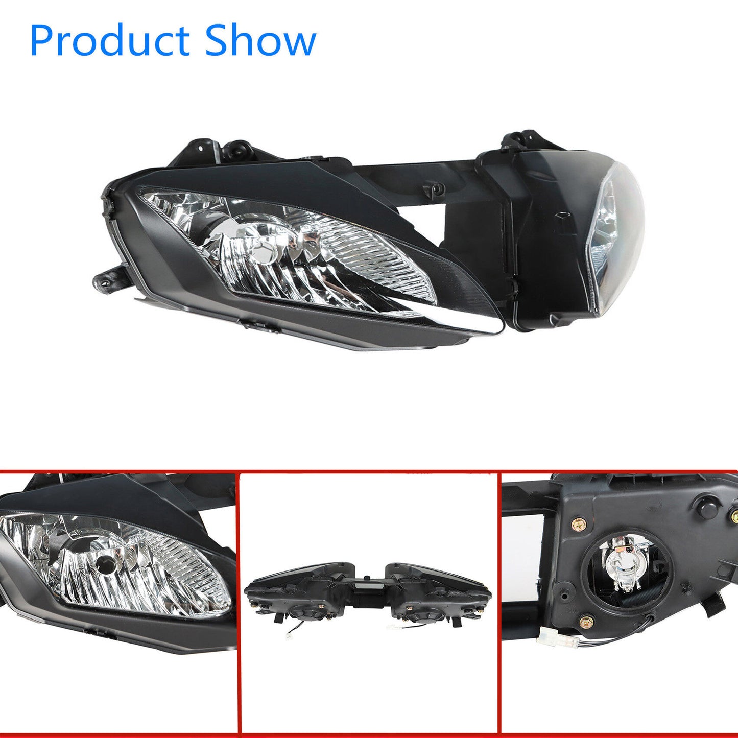 munirater Front Headlight Headlamp Replacerment for Yamaha 2006-2007 YZF R6 c011